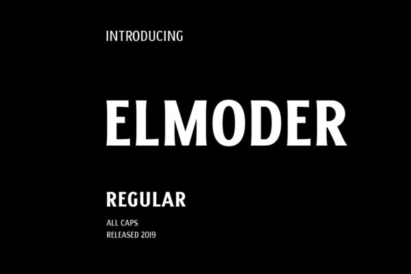印刷排版平面设计适用英文无衬线创意字体精选[常规] ELMODER REGULAR