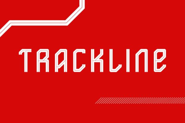 大胆工业设计风格无衬线排版英文创意字体精选 Trackline
