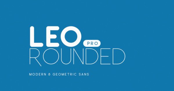 平面设计印刷/网页设计排版英文创意字体精选 Leo Rounded Pro