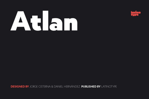 经典无衬线几何英文创意字体精选 Atlan