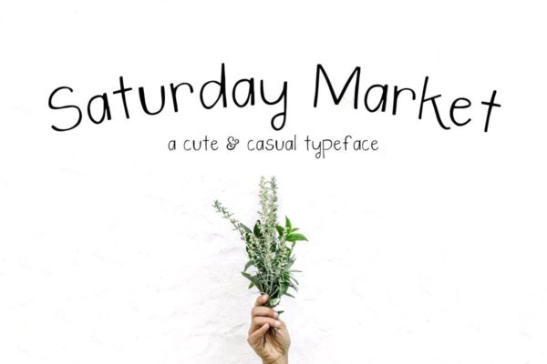 创意设计正楷书法英文无衬线创意字体精选 Saturday Market Font