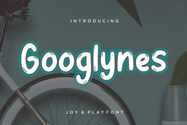 可爱有趣的英文手绘艺术创意字体精选下载 Googlynes Joy & Play