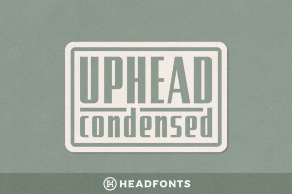 东欧街道工业标志设计风格复古无衬线创意字体精选 Uphead Condensed Typeface