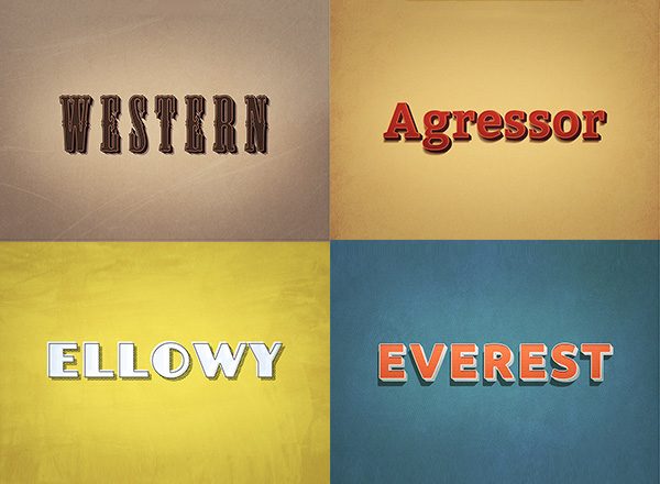 古典优雅的复古风格文字效果 Retro Style Text Effects