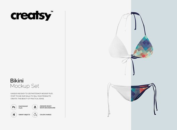 夏日性感比基尼泳衣展示样机 Bikini Mockup Set