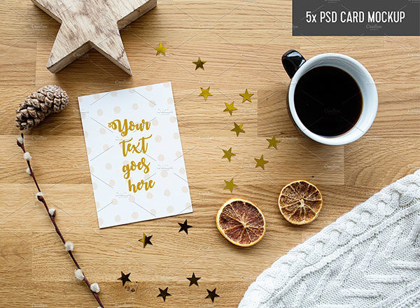 高品质的优雅邀请函婚礼请帖样机展示模型样机mockups