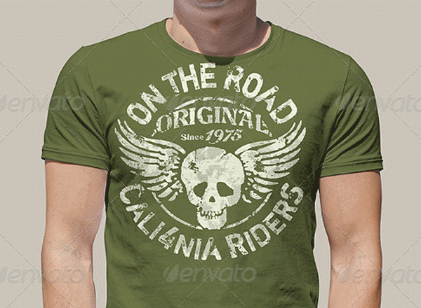 好用的男士T恤设计展示模型样机下载[PSD,正面+反面]