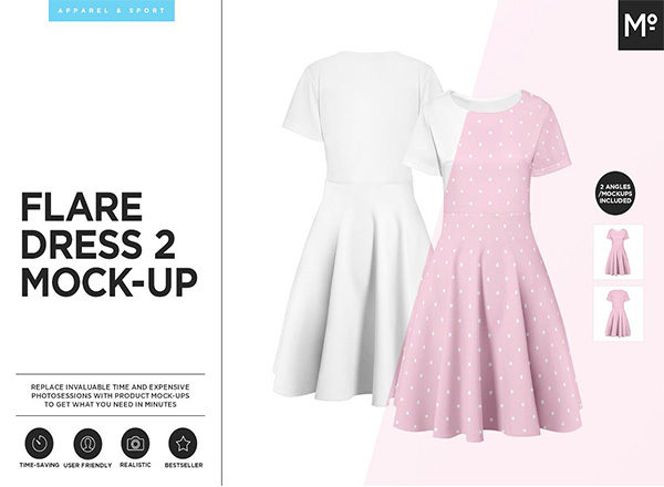 连衣裙女装样机展示模型样机mockups