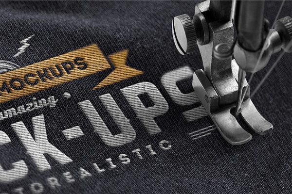 服装制衣纺织业专用 Logo 样机设计模板素材 Logo Mock-Ups V.1