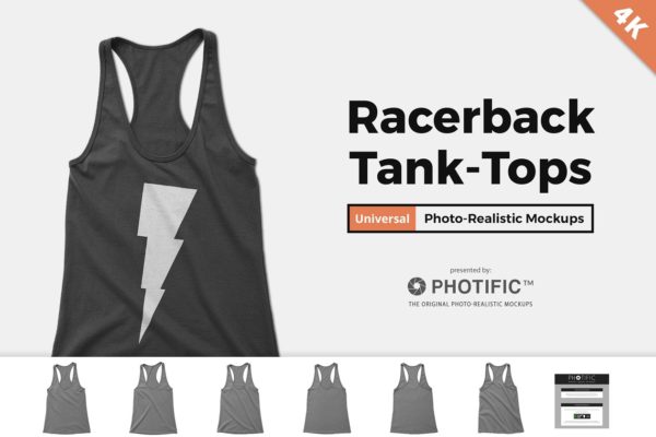 交叉吊带女士背心样机设计模板素材 Women’s Racerback Tank-Top Mockups