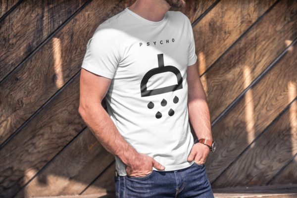 欧美模特T恤上身效果样机设计模板素材3 T-Shirt Mock-up 3