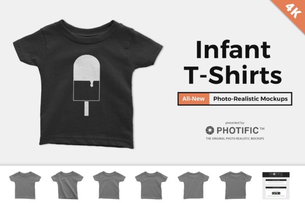 婴儿T恤服装样机设计素材 Infant T-Shirt Mockups