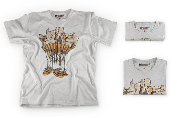 时尚印花T恤演示服装样机设计素材 Heather T-Shirt Presentation Mockup