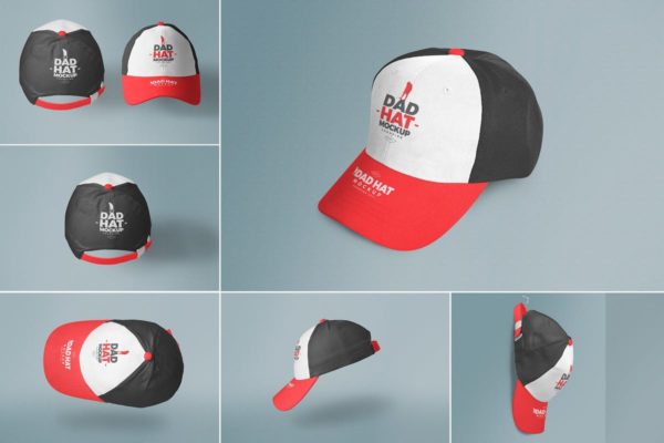 休闲棒球帽印花设计样机设计模板素材 Baseball Cap Mockups