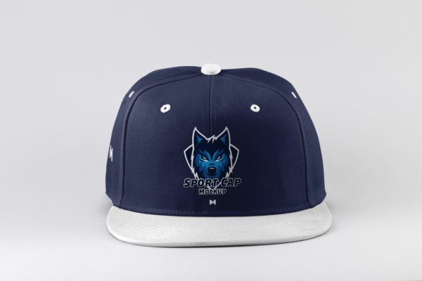 运动帽设计前视图样机设计模板素材 Sports Cap Front View Mockup