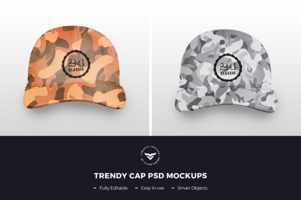 鸭舌帽外观设计预览样机 Trendy Hat Mockups