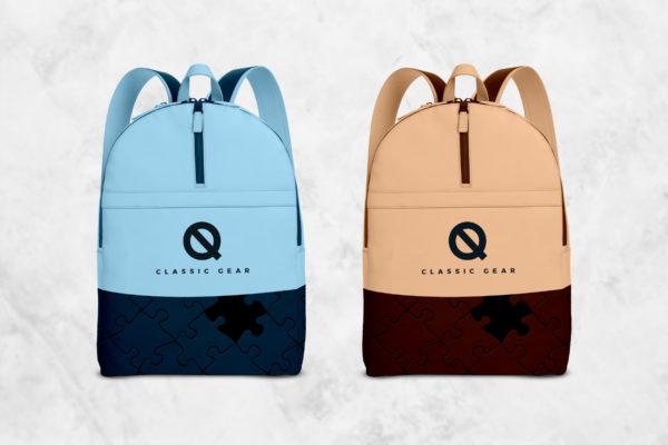时尚双肩包外观设计效果图样机 Backpack Mockup