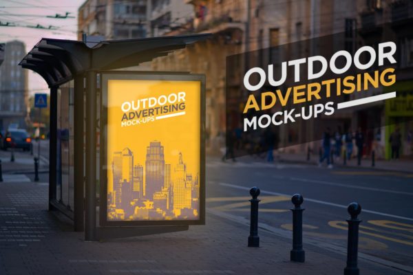 户外灯箱广告样机设计模板素材v2 Outdoor Advertising Mock-Up Vol.2