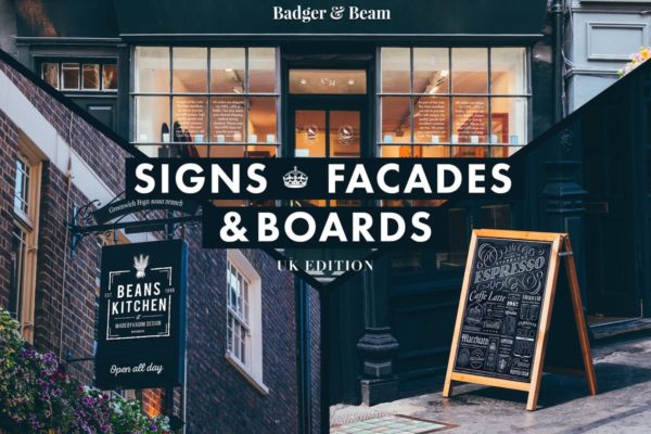 英国街头店招样机设计模板素材 Signs & Facades Mockups (UK edition)