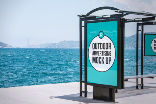 户外广告牌样机设计模板素材 Outdoor Advertising Mock Up