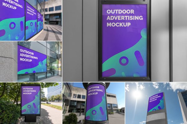 户外广告牌设计效果图样机素材设计模板素材v3 Outdoor Advertising Mockups Vol. 3