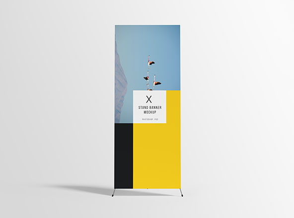 X展架Banner广告设计效果样机设计模板素材 X-Stand Banner Mockup