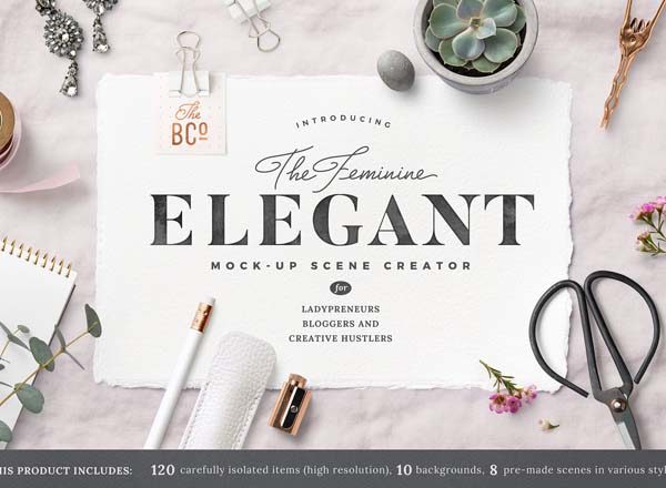 120+优雅女性化场景Mockups打包文件 3.2G [psd,jpg]