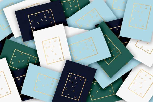 企业卡片样机 Business Cards Mockup