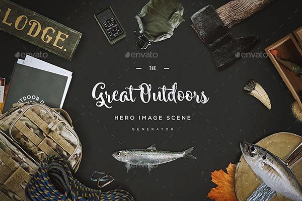 高品质的户外探险场景生成器文件 1.25 GB[psd]