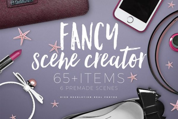 时尚女性巨无霸&场景样机设计模板 Fancy Scene Creator