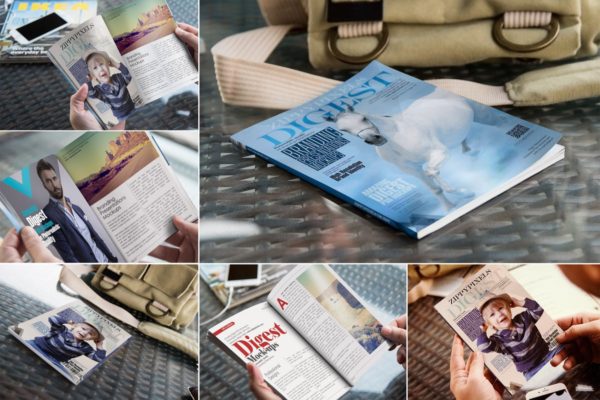 阅读场景杂志样机模板素材 Beautiful Magazine Mockups