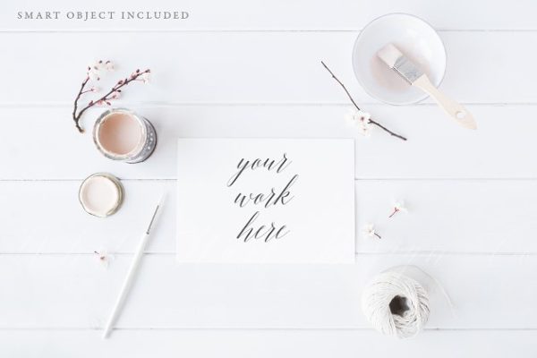 艺术家插画作品场景Mockup  Artist illustration mock up