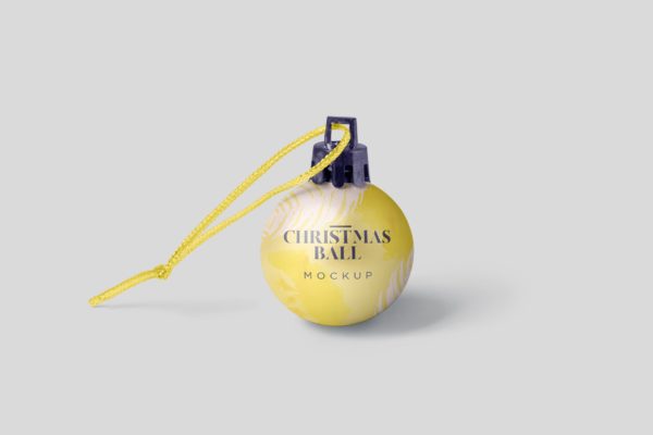 圣诞节装饰球节日氛围样机模板素材 Christmas Ball Mockup Set
