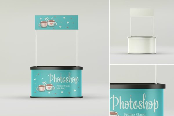 广告活动/食品摊位设计样机模板素材 Promo Stand Mockup