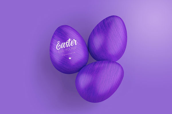 复活节彩蛋顶视图节日场景样机设计模板02 Easter Egg Mockup, Top View 02