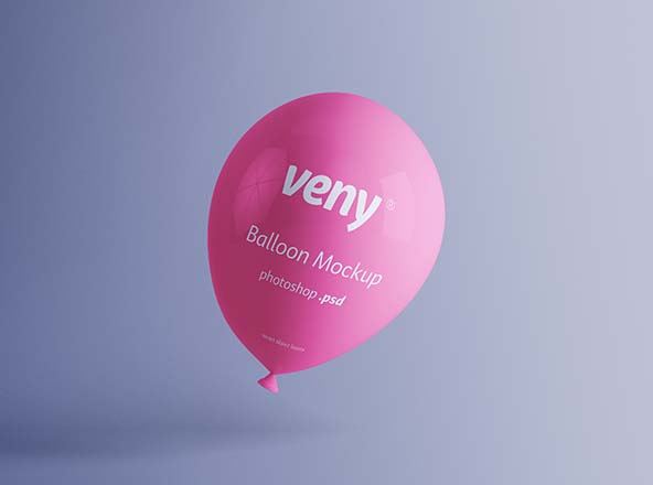 透明气球庆祝场景设计样机素材 Transparent Balloon Mockup