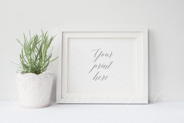 现代风景画样机设计模板素材 Landscape frame mock up – PSD/Jpeg