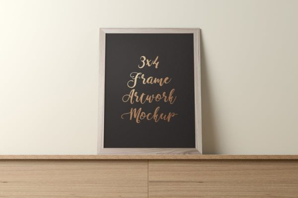 实木画框样机设计模板素材 Frame Artwork Set