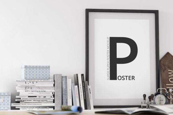 A3/A4规格海报设计画框样机设计模板素材 A3 / A4 Poster Mock-up