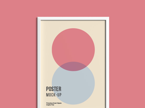 精装海报画框样机设计模板素材 Smart Poster Mockup