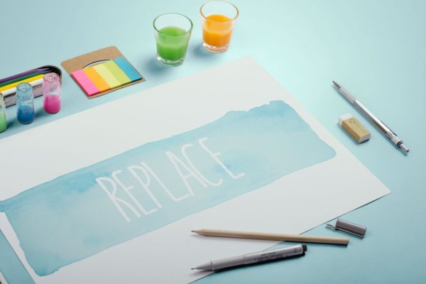 水彩手绘作品欣赏展示样机设计模板素材#7 Watercolor Paint Mockup Template #7