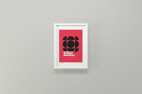 海报/照片简约白色框架样机设计模板素材 Poster Frame Mockups