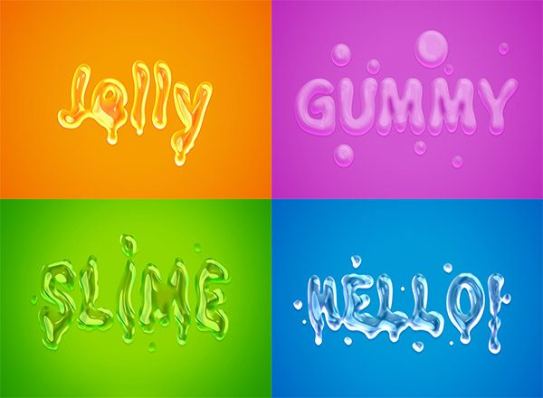 好玩逼真的液态文字模板 Free Liquid Text Styles