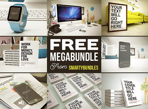 超级合集：平面素材及样机素材 Free Megabundle From Smartybundles