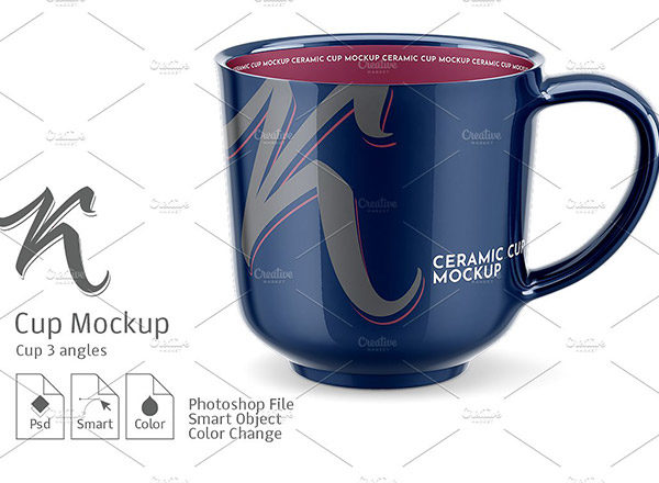 水杯茶杯杯子样机素材展示模型mockups