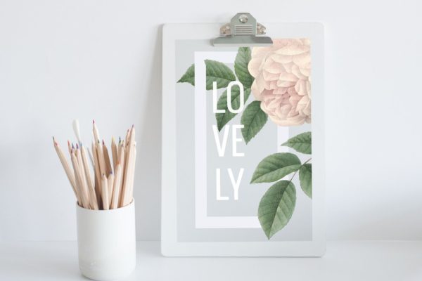 办公文具剪贴板样机素材 Clipboard Mockup | Square Format