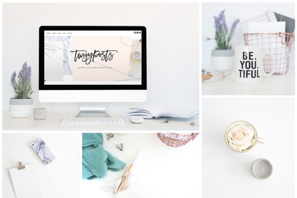 家庭办公场景样机素材模板 Styled Stock + Computer Mockup PSD