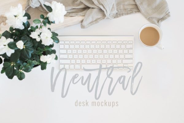 桌面办公场景样机素材模板 Desk Scene Mockups | Three Images