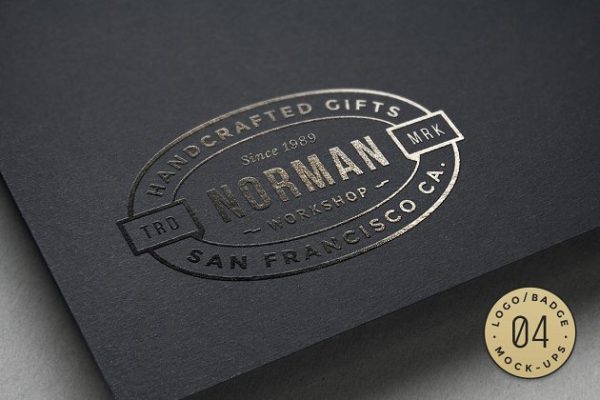 10款精致Logo/徽章样机素材模板 10 Logo/Badge Mock-Ups Vol.4