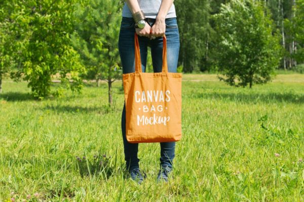 帆布手提袋样机素材模板 Canvas Bag Mockup
